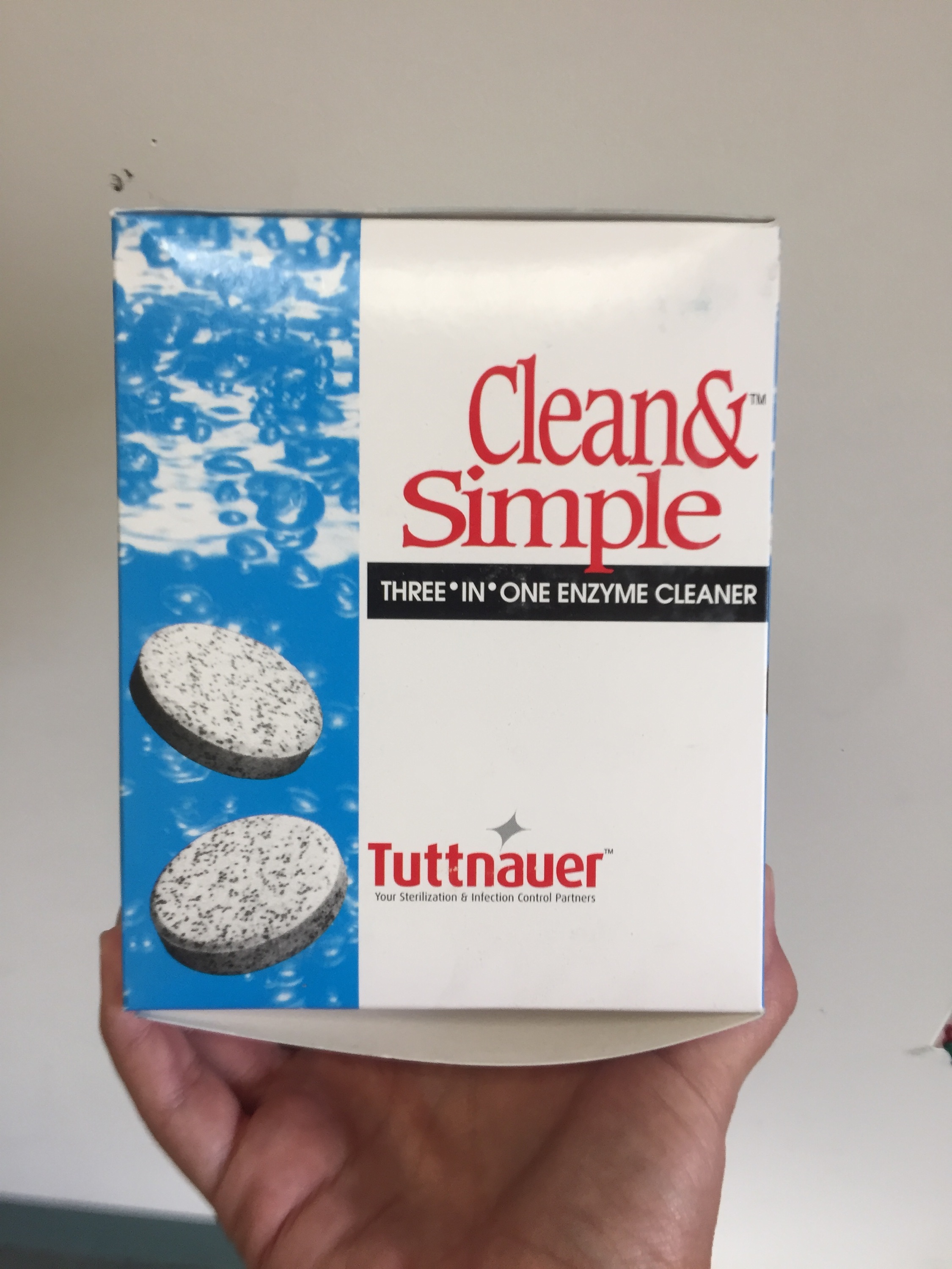 Clean & Simple Ultrasonic Enzymatic tablets (1 Case, 12 boxes of 64