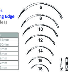 Non-sterile Regular Surgeon Needle, Circle Reverse Cutting Edge, dozen per package